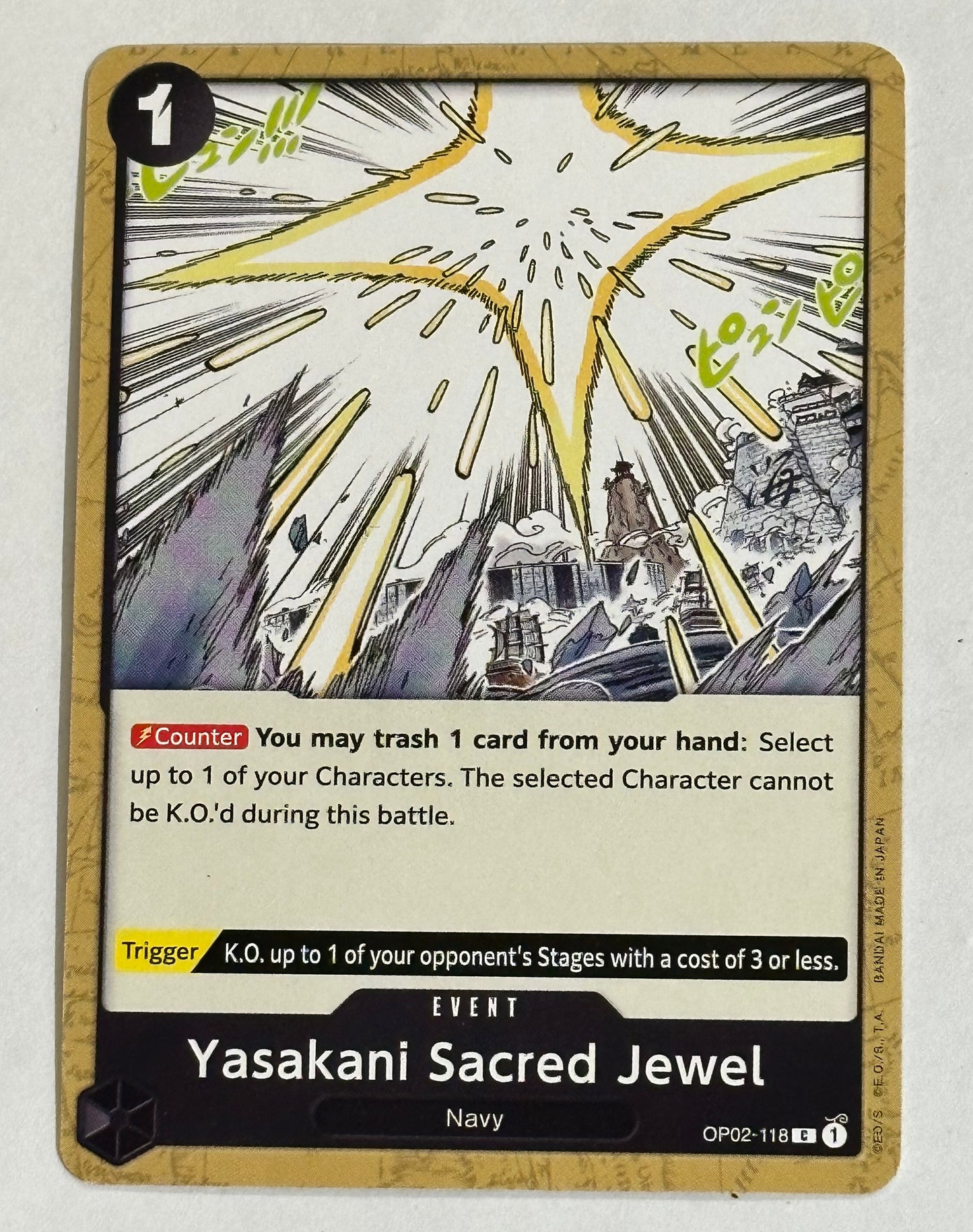 One Piece TCG Event Yasakani Sacred Jewel OP02-118 Paramount War English
