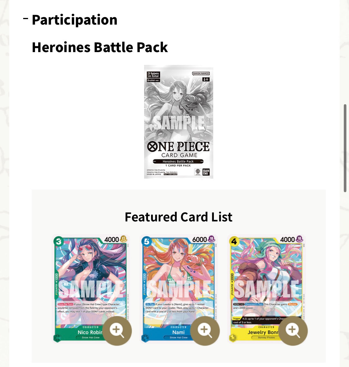 One Piece Store Tournament Heroines Battle Eb-04 Feb 27 5pm