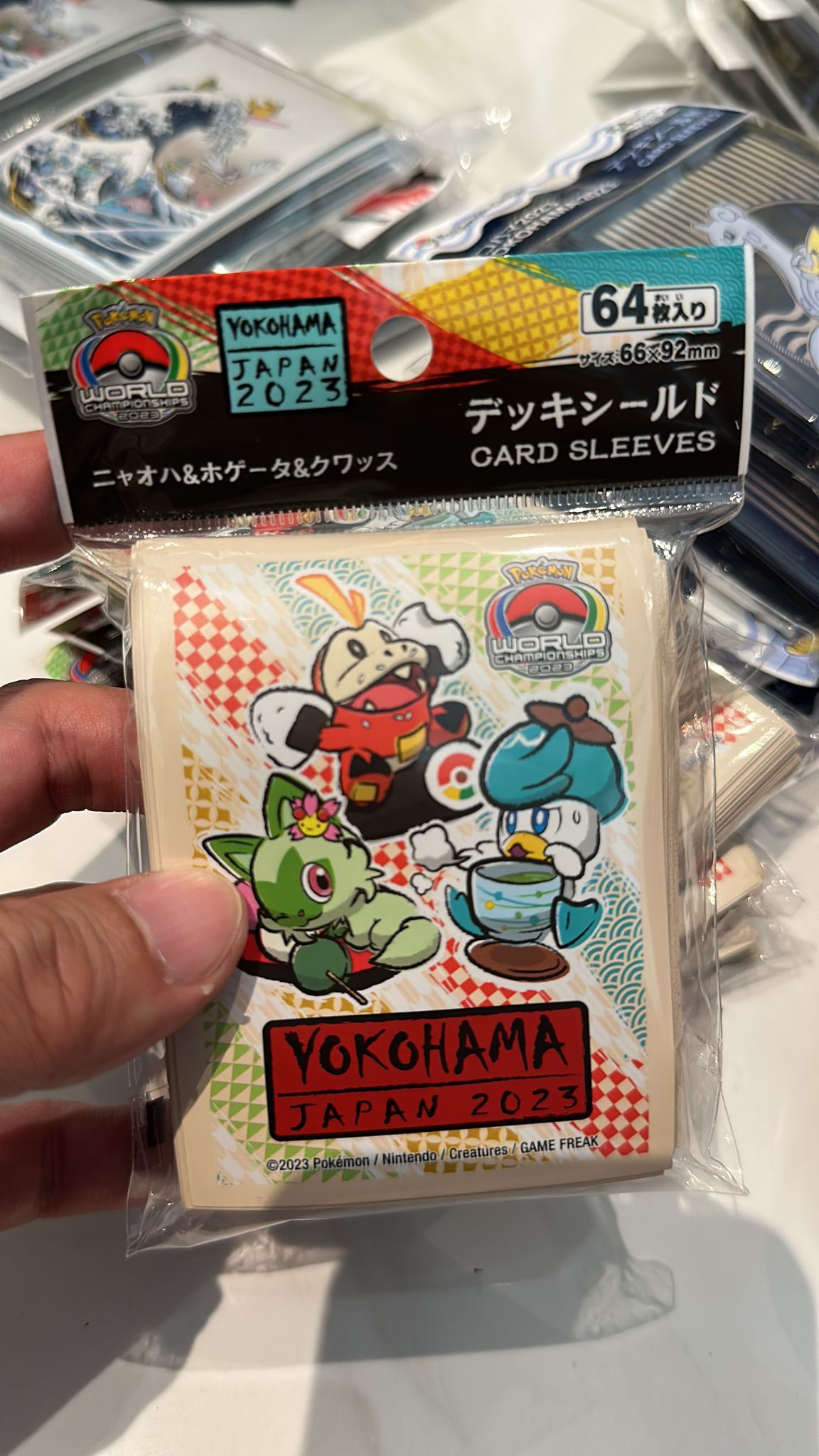Pokemon world championships 2023 card sleeves - Yokohama mascot