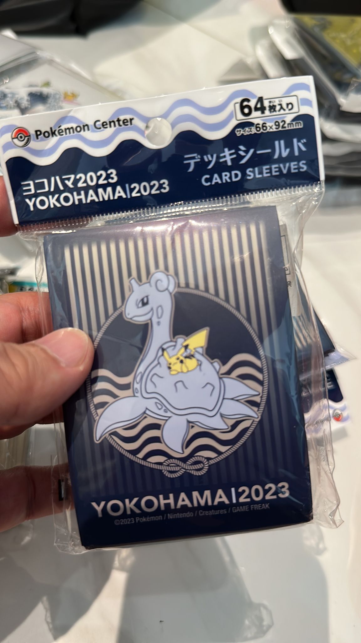 Pokemon world championships 2023 card sleeves - Lapra pika Gu edition