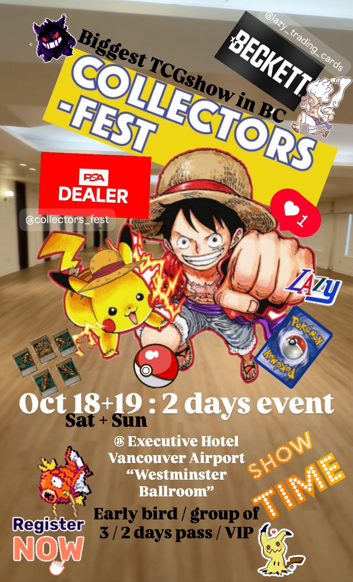 Oct 18+19 (sat & sun) : Collectors Fest 2DAYS SHOW @ Hotel Executive Vancouver Airport