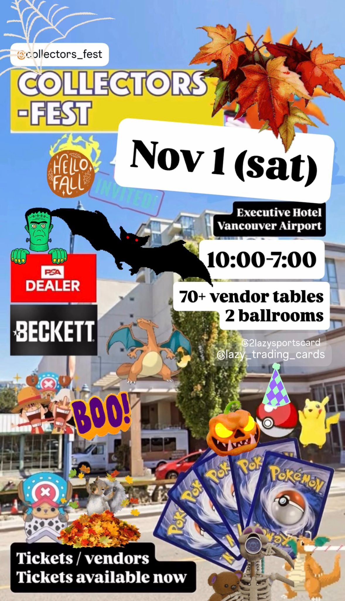 Nov 1 (SAT) : Collectors _Fest @ Hotel Executive Vancouver Airport