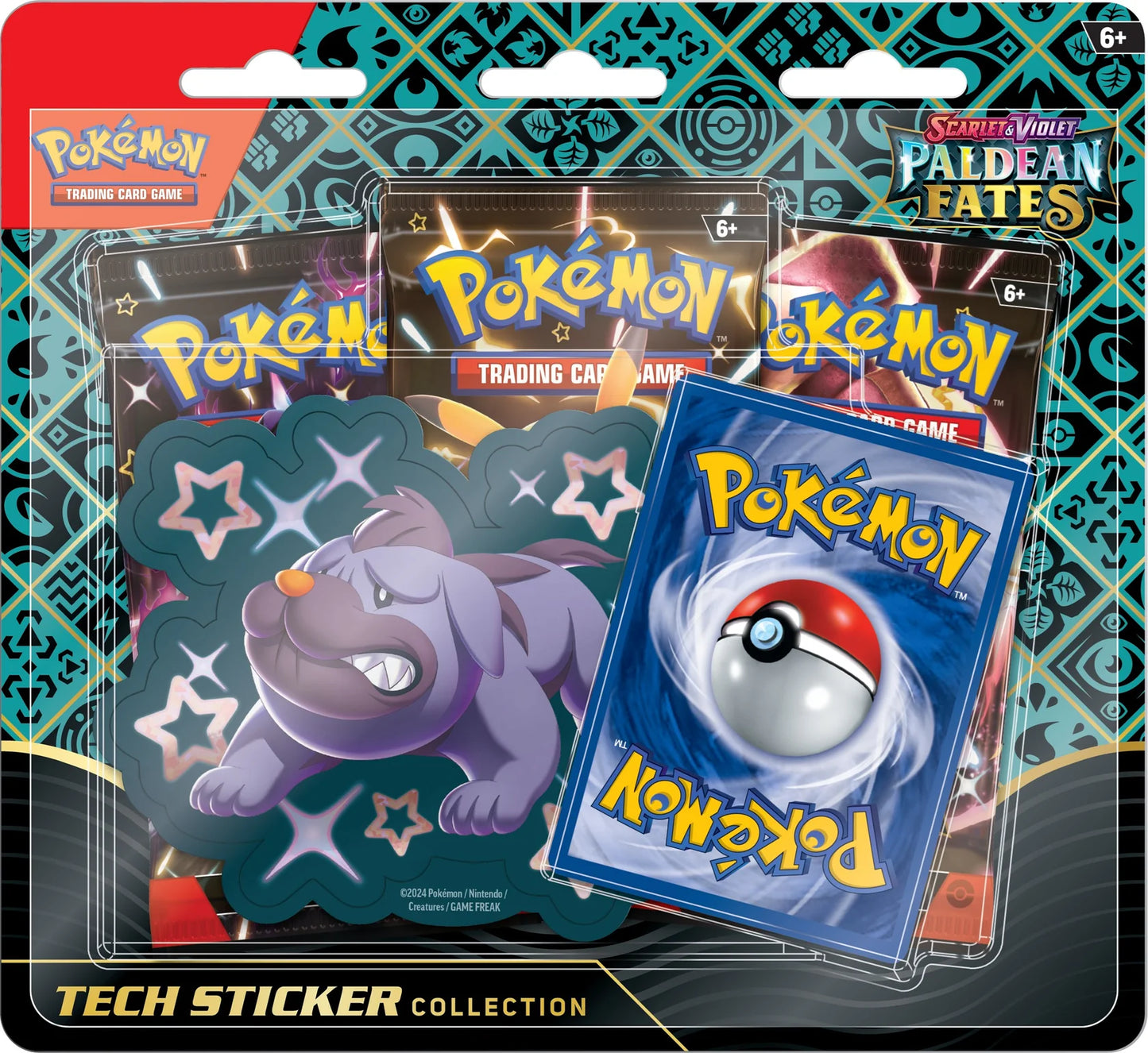 POKEMON - PALDEAN FATES - TECH STICKER COLLECTION - 3 PACK BLISTER