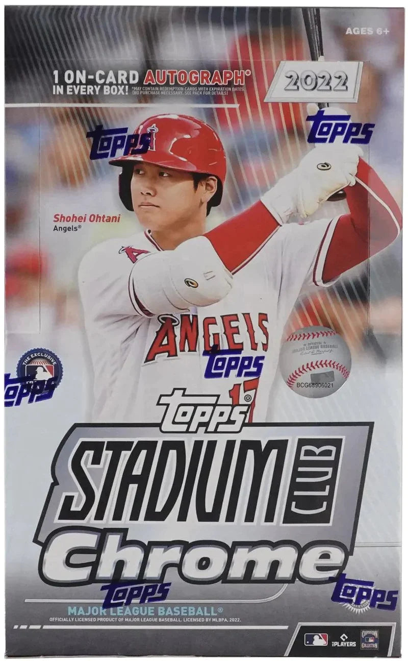 Topps Stadium Club Chrome 2022 Baseball Hobby Box - 14 packs per box