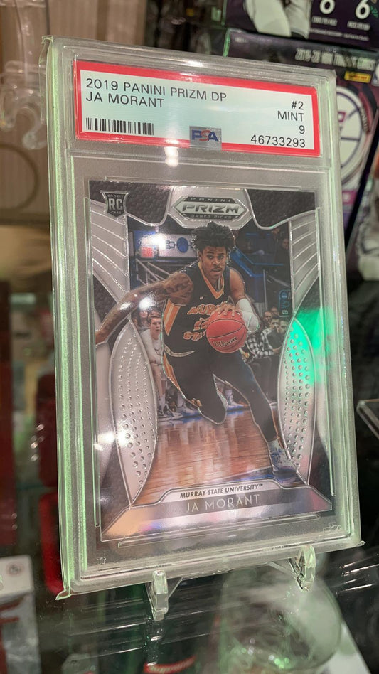 2019 Panini Prizm DP JA MORANT- #2 Rookie PSA 9
