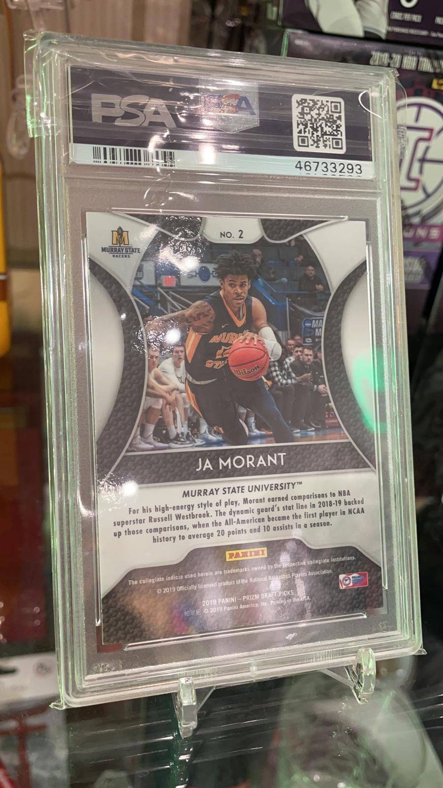 2019 Panini Prizm DP JA MORANT- #2 Rookie PSA 9