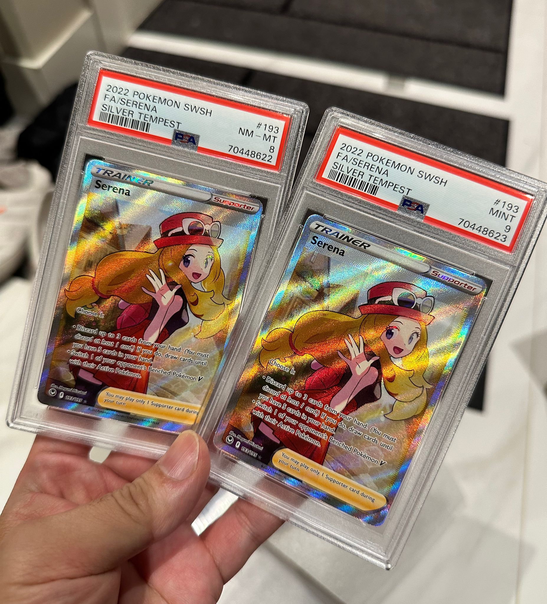 2022 Pokemon SWSH Silver Tempest Serena Ultra Rare #193/195 PSA 8/9 2022 Pokemon SWSH Silver Tempest Serena Ultra Rare #193/195 PSA 8/9