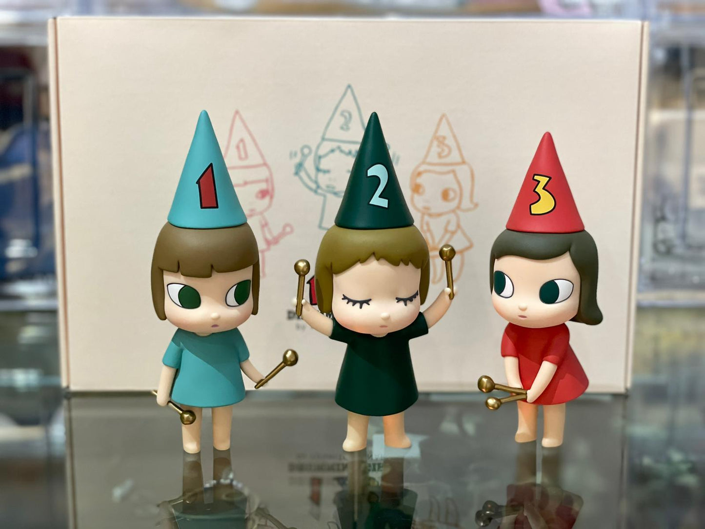 Yoshitomo Nara '123 Drumming Girls' Set of Figures