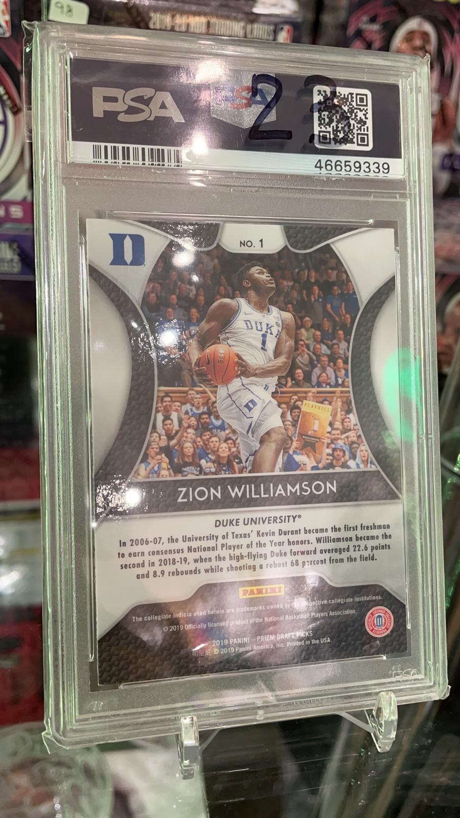 2019 Panini Prizm DP Zion Williamson- #1 Rookie PSA 9