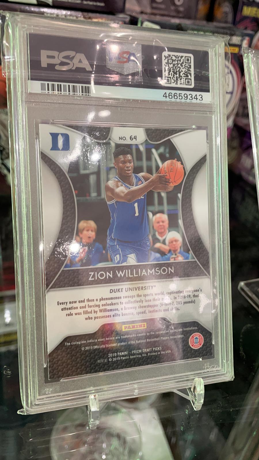 2019 Panini Prizm DP Zion Williamson- #64 Rookie PSA 9