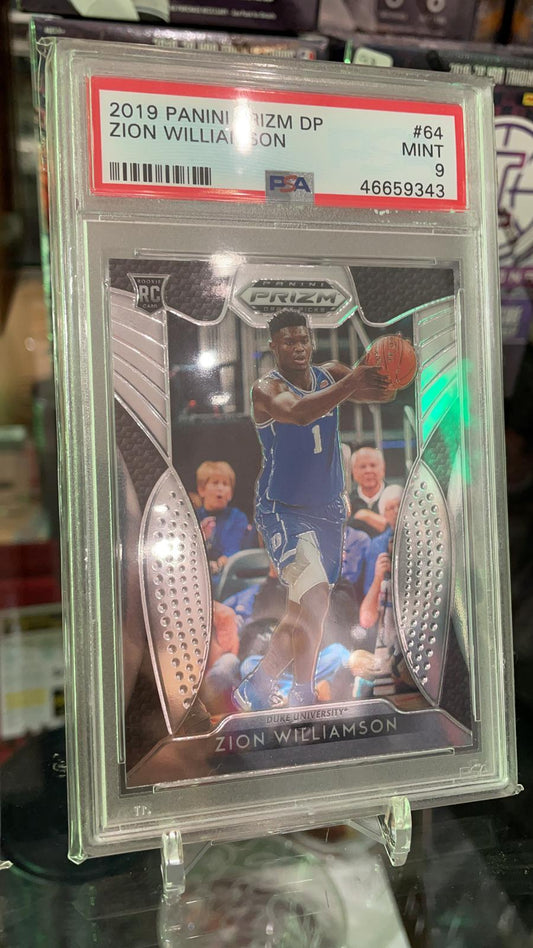 2019 Panini Prizm DP Zion Williamson- #64 Rookie PSA 9