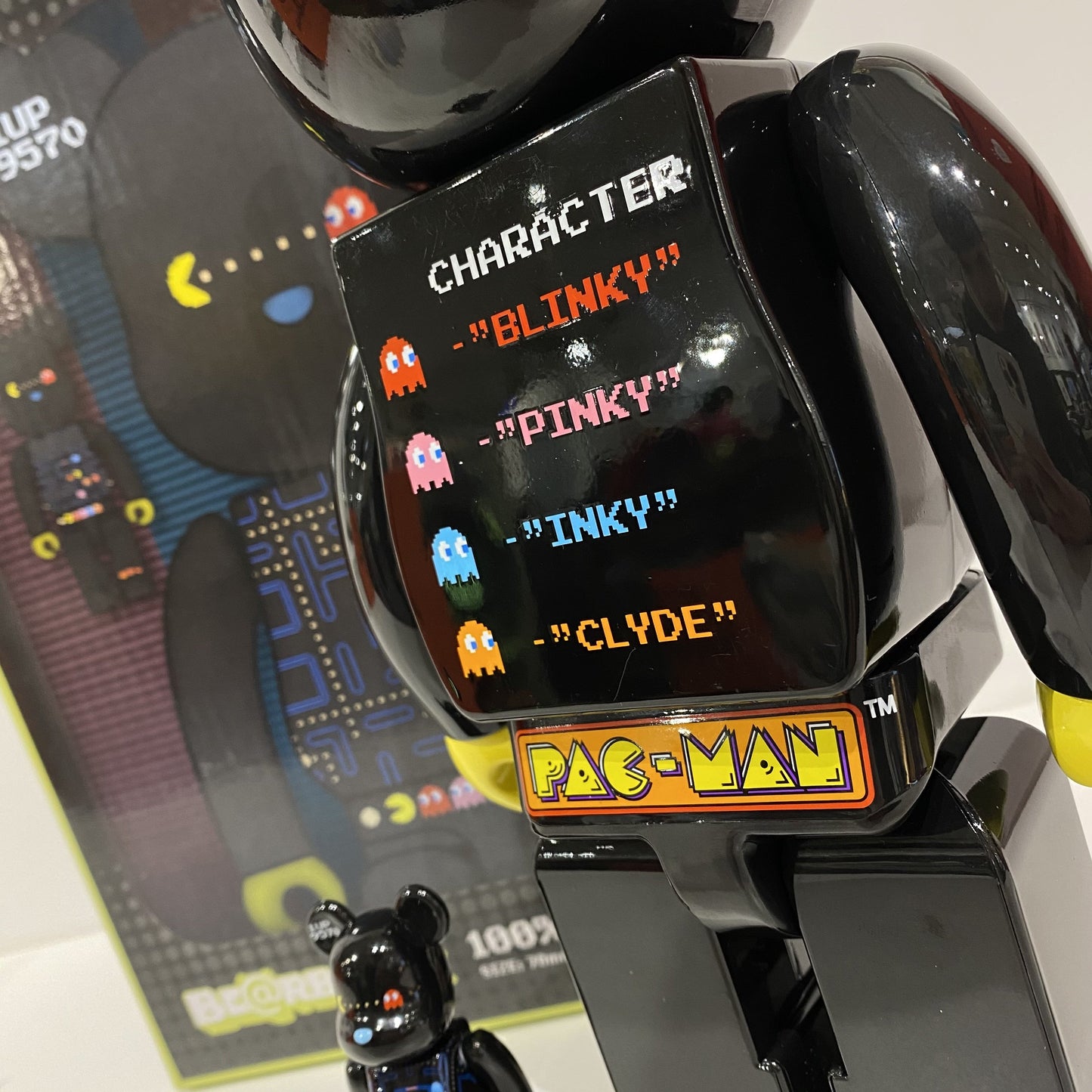 Pac-Man 100% 400% Be@rbrick Set (black)