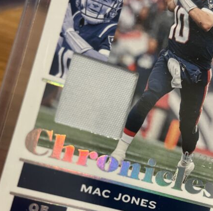 Mac Jones 2021 Panini Chronicles Football Jersey Silver #80 09/25 Rookie Patch (Single)