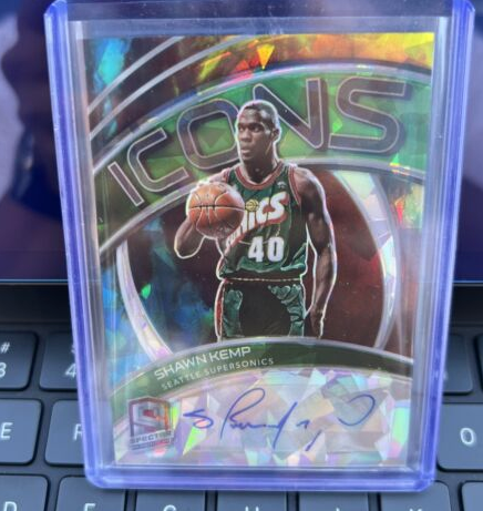 2020-21 Panini Spectra Icons Shawn Kemp Auto 03/20 ICO-SKE SSP Rare (Single)