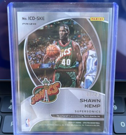 2020-21 Panini Spectra Icons Shawn Kemp Auto 03/20 ICO-SKE SSP Rare (Single)