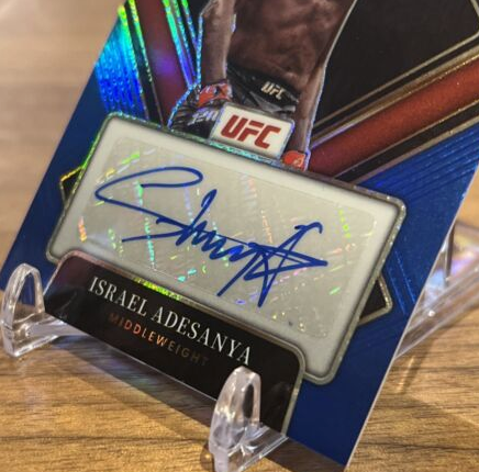 2021 Panini Select UFC Hobby Israel Adesanya Auto Autograph Blue Prizm /49 Rare (Single)
