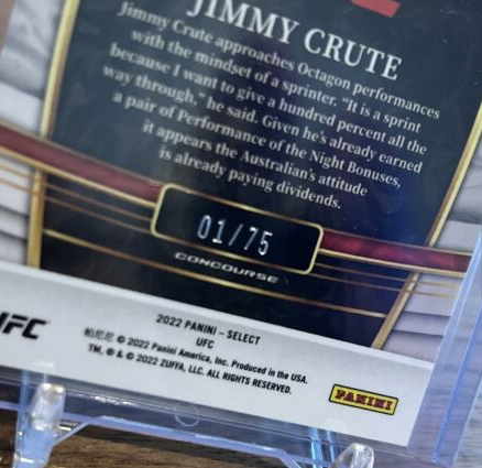 2022 PANINI UFC SELECT JIMMY CRUTE SP 01/75 White Prizm Refractor EBay 1/1 (Single)