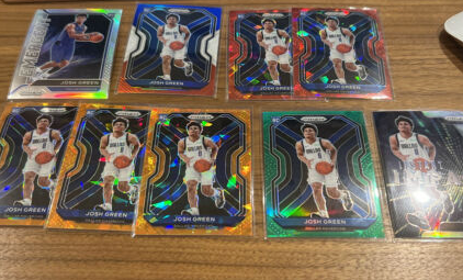 2020-21 Prizm Josh Green Rookie RC Silver RWB Red Orange Lot 9 Cards Invest (Single)