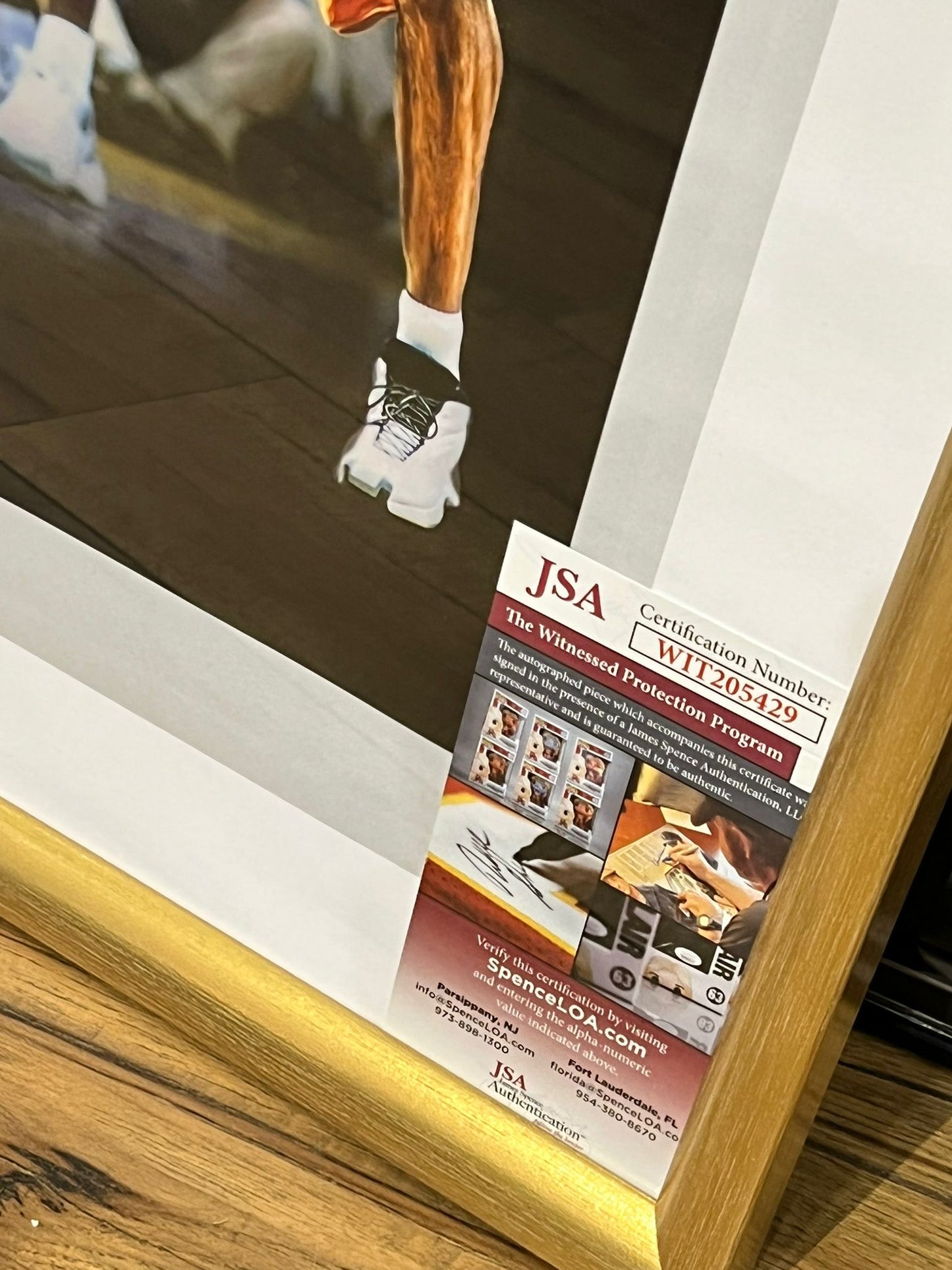 Allen Iverson vs Kobe Bryant signed photograph w/ COA (framed) 16 x 20 inches