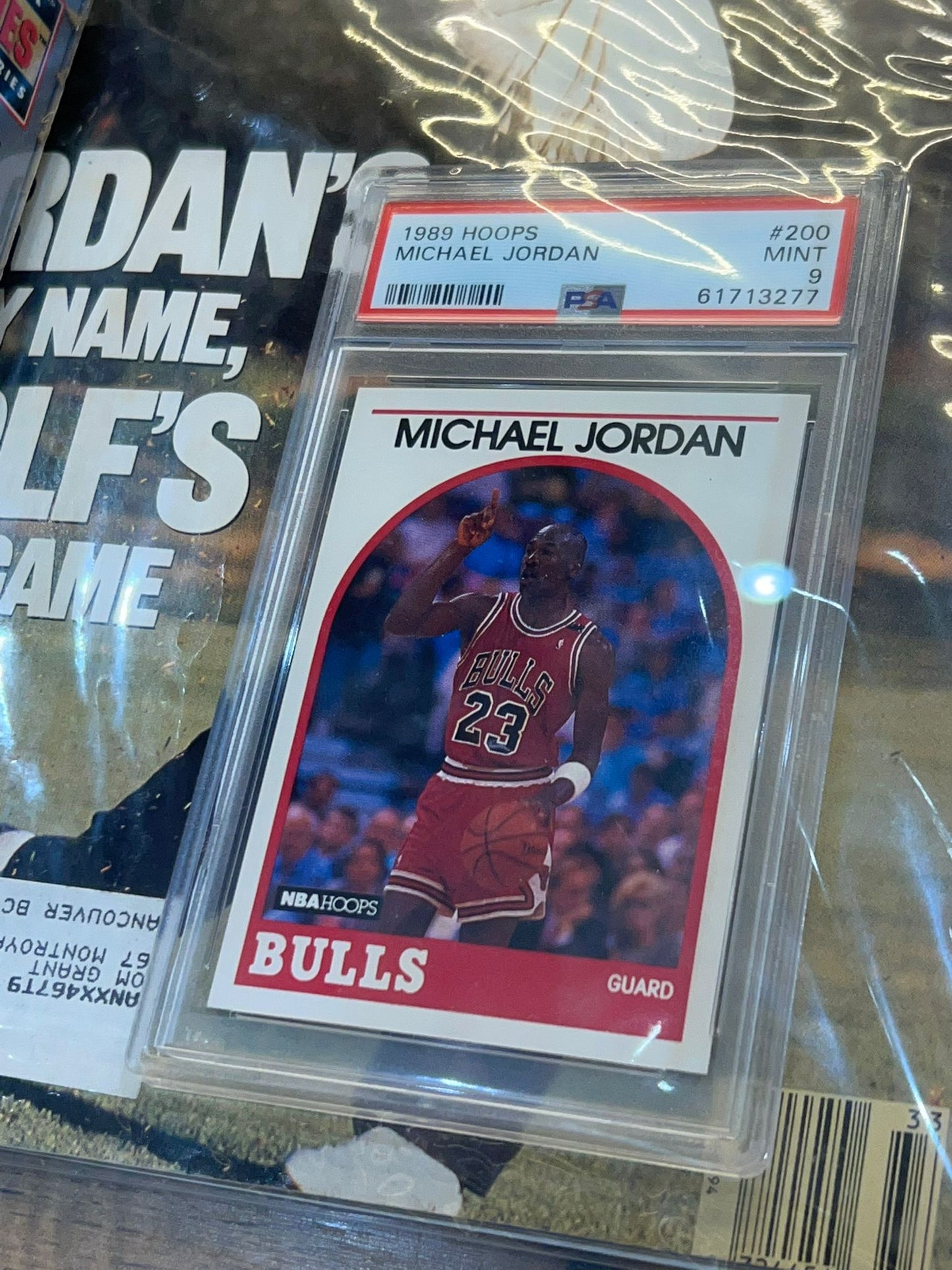 Michael Jordan 90s magazine + slab + sealed card pack bundle