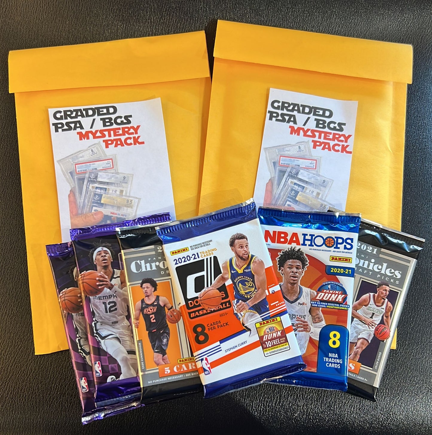 Mystery Graded card x 2 + 6 packs of sealed NBA card pack ( Apr12 ) , 188.00