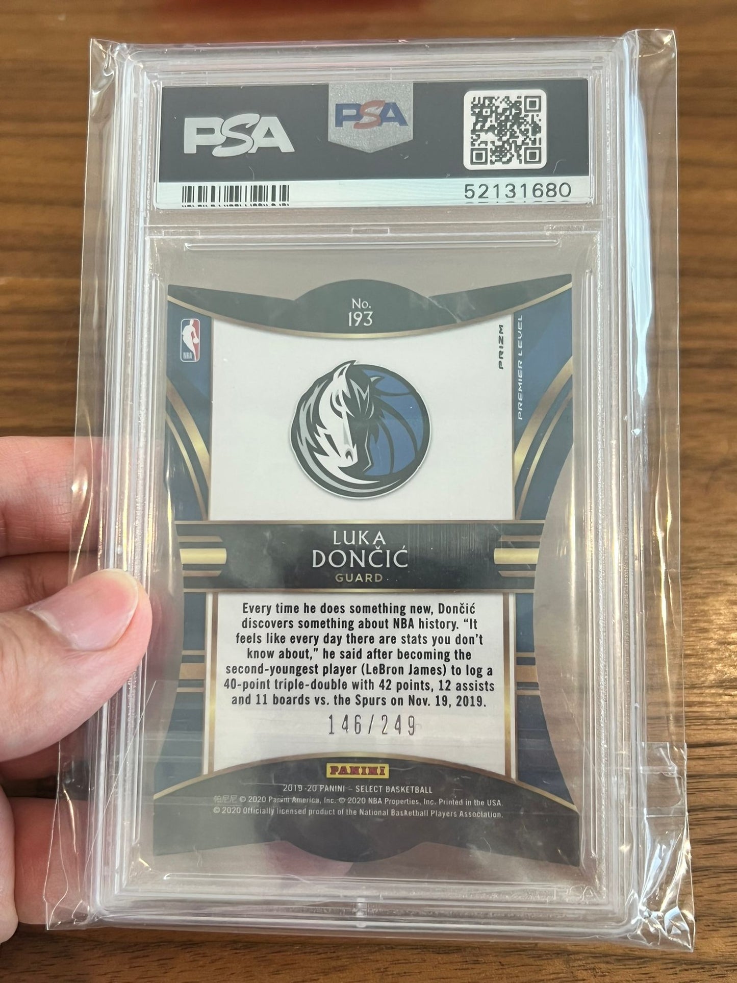 2019 Panini Select Luka Doncic Silver Prizm #67 Single