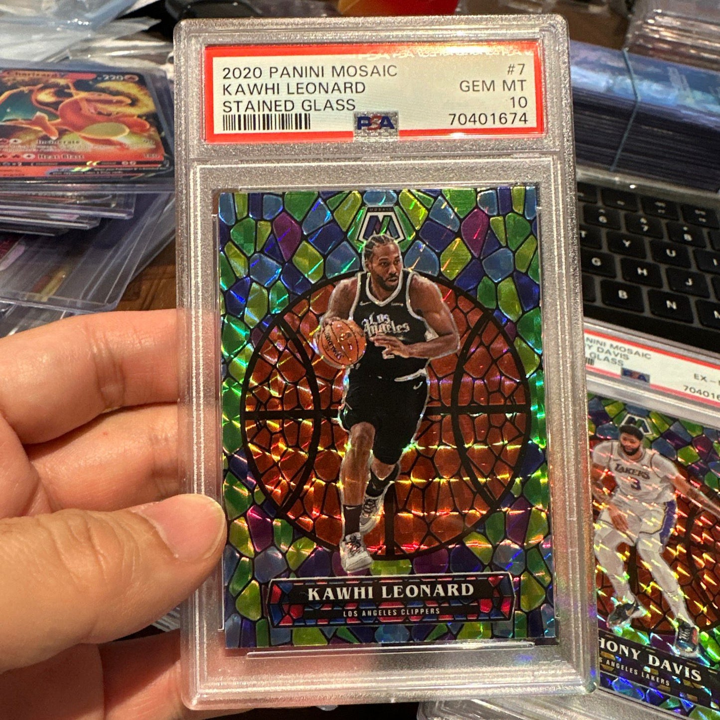 PSA 10 2020 Kawhi Leonard Panini Mosaic Stained Glass #7 NBA Invest Rare