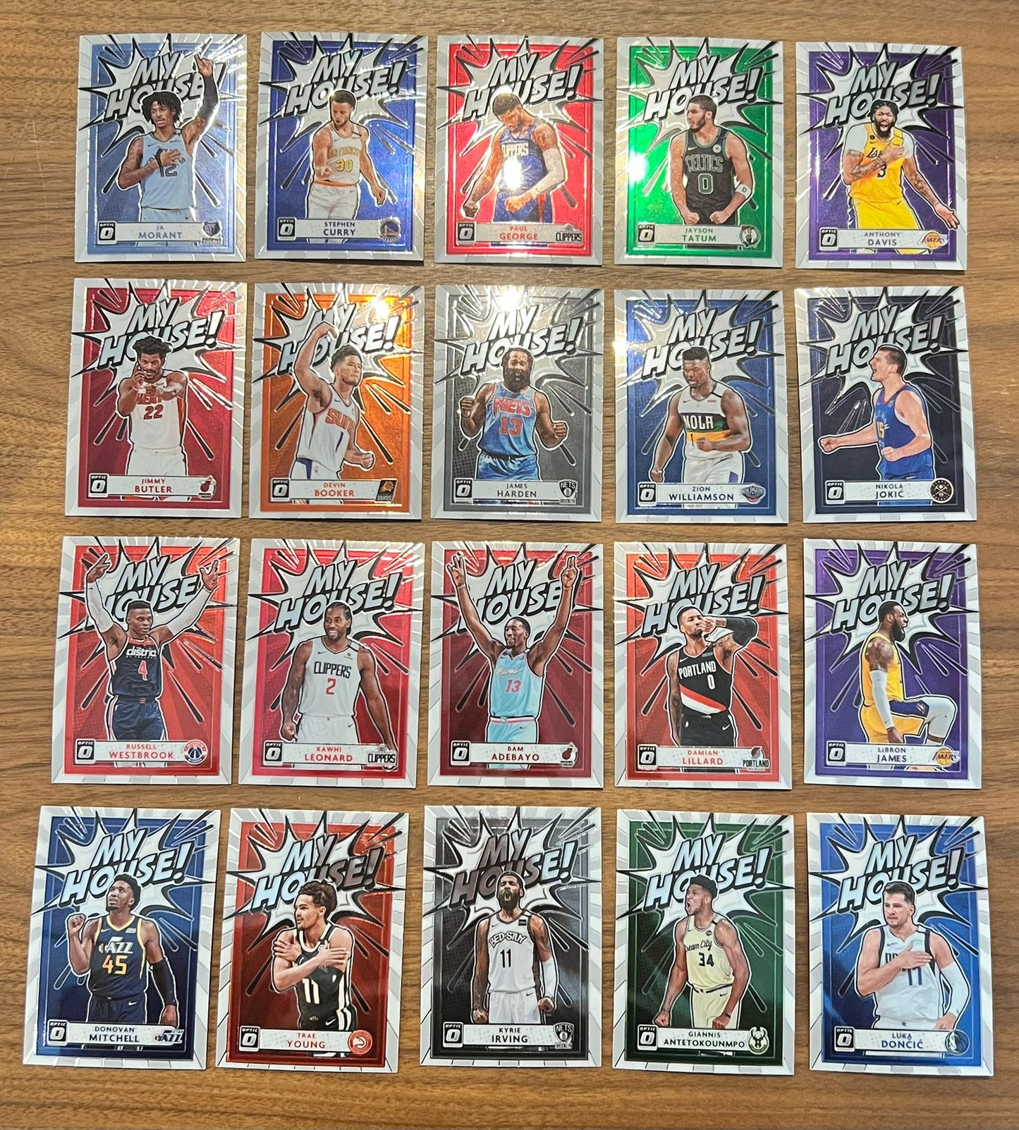2020-21 Nba Basketball Optic hobby “My House” complete full card set (20)