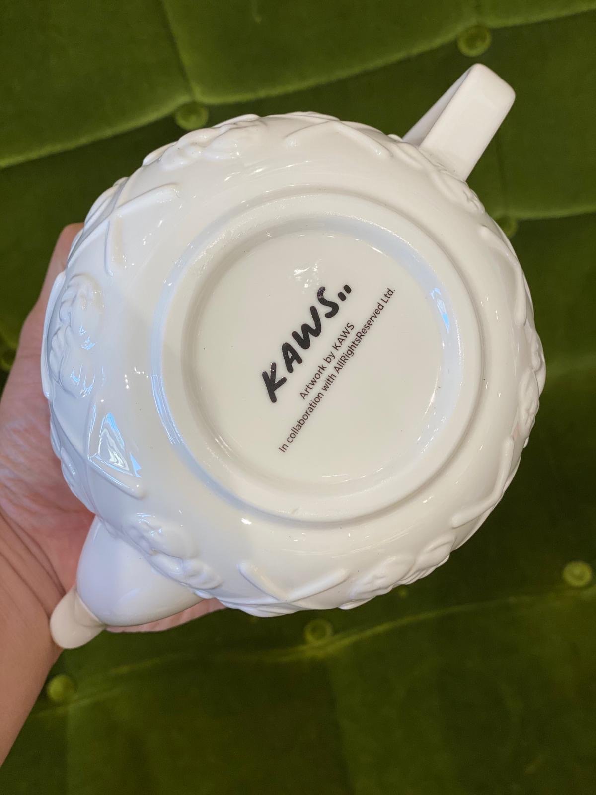 KAWS Ceramic Teapot white