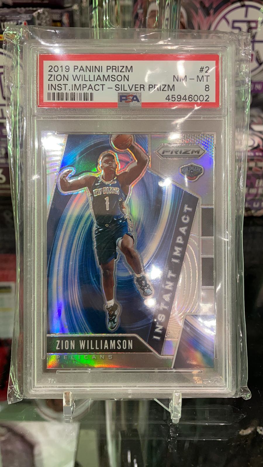 2019 Panini Prizm Zion Williamson- Silver Prizm PSA 8