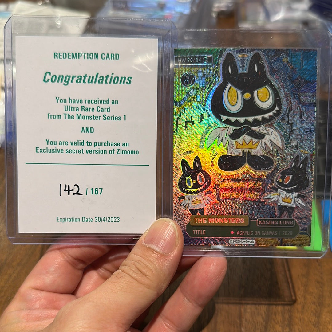 The Monster Series 1 (1st Edition) figure redemption card + UR