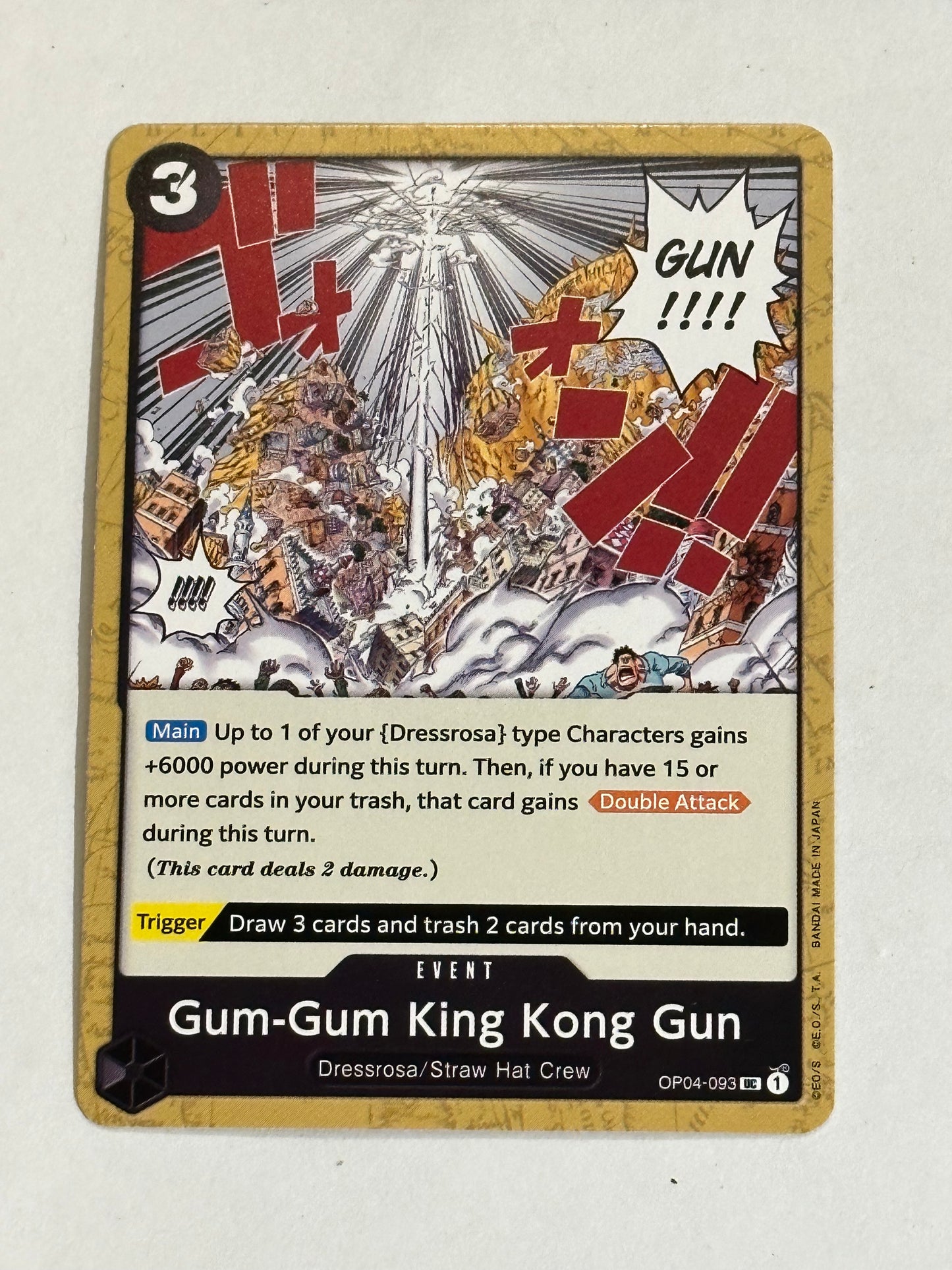 One Piece TCG Event Gum Gum King Kong Gun OP04-093 Kingdom of Intrigue English