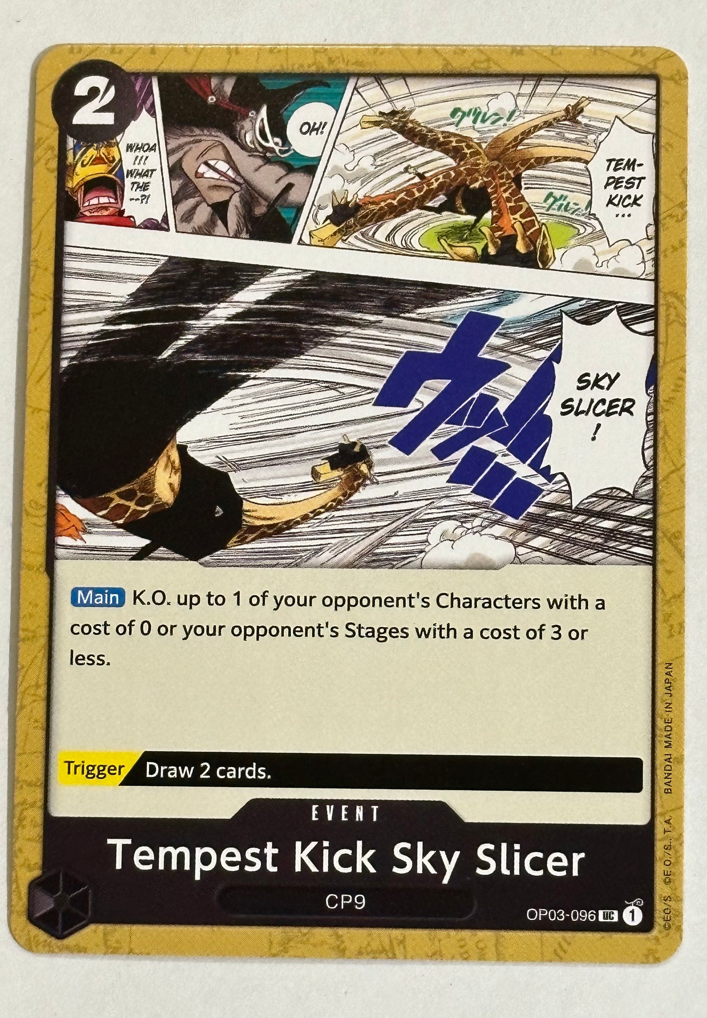 One Piece TCG Event Tempest Kick Sky Slicer OP03-096 Pillars of Strength English