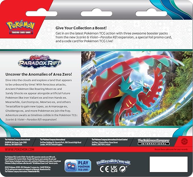Pokemon Paradox Rift 3-Pack Blisters