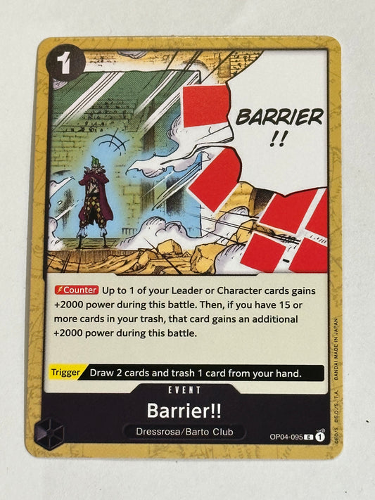One Piece TCG Event BARRIER OP04-095 Kingdom of Intrigue English