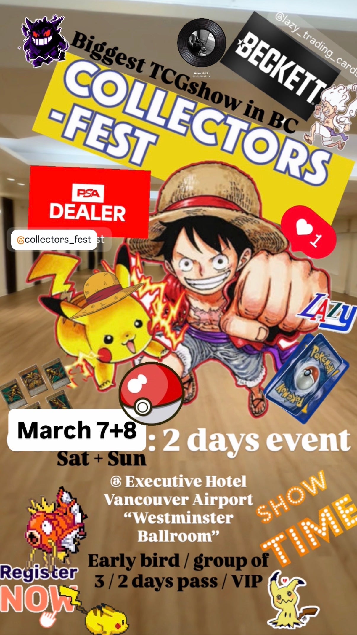 March 7+8 (sat & sun) : Collectors Fest 2DAYS SHOW @ Hotel Executive Vancouver Airport