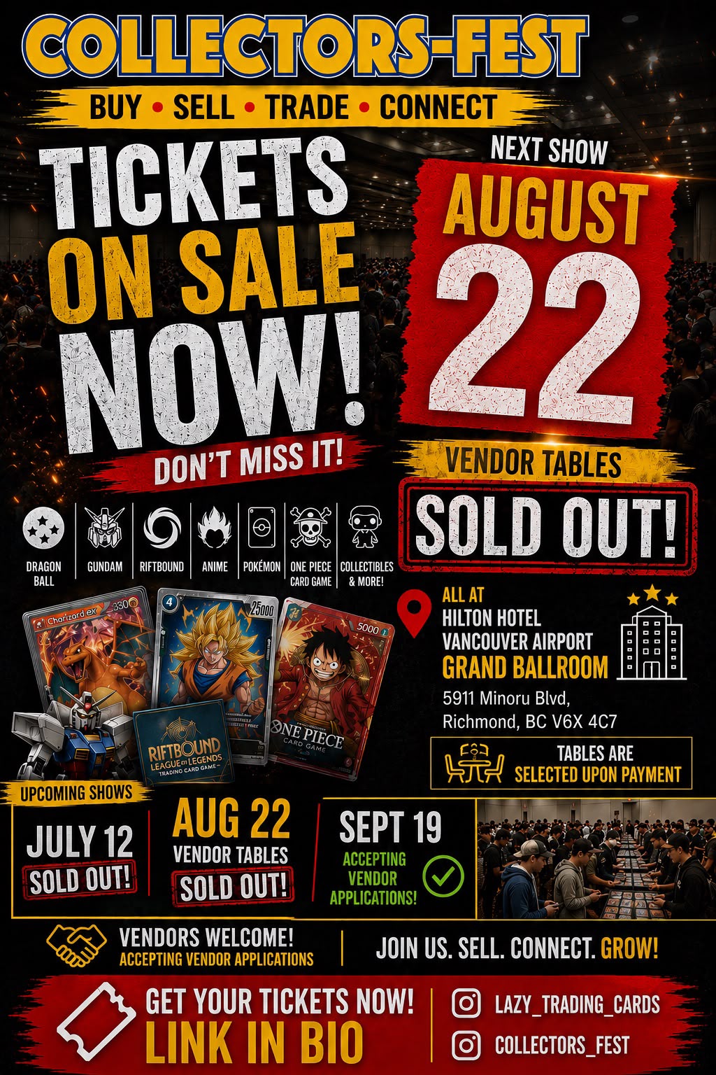 Aug 22 Collectors_Fest MEGASHOW @ Hilton Hotel Richmond