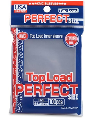 KMC Supplies Sleeves USA Version Top Load Perfect Pack of 100 perfect fit