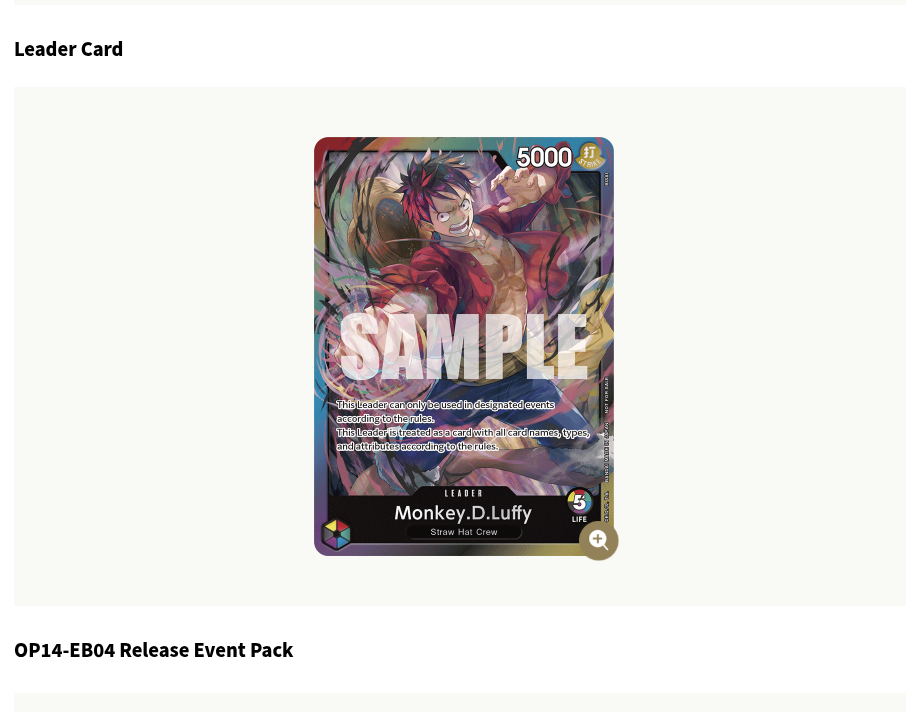 ONE PIECE CARD GAME OP-14 - EB-04 Release Event