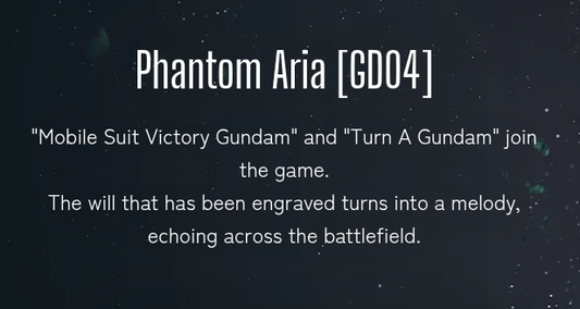 Gundam Card Game Phantom Aria [GD04] Pre-release event April 25 2:30pm