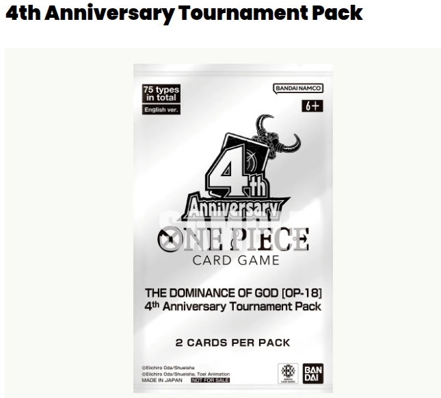 4th Anniversary Event (OP-18 Release Event) NOv 23 25