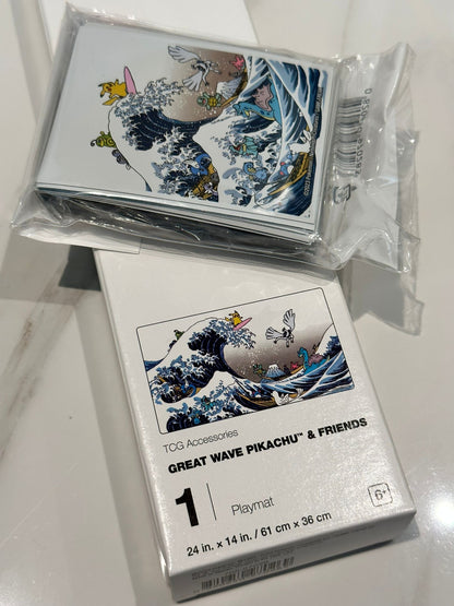 Pokmon TCG: Great Wave Pikachu & Friends Playmat Lazy Trading Cards Pokmon TCG: Great Wave Pikachu & Friends Playmat Lazy Trading Cards