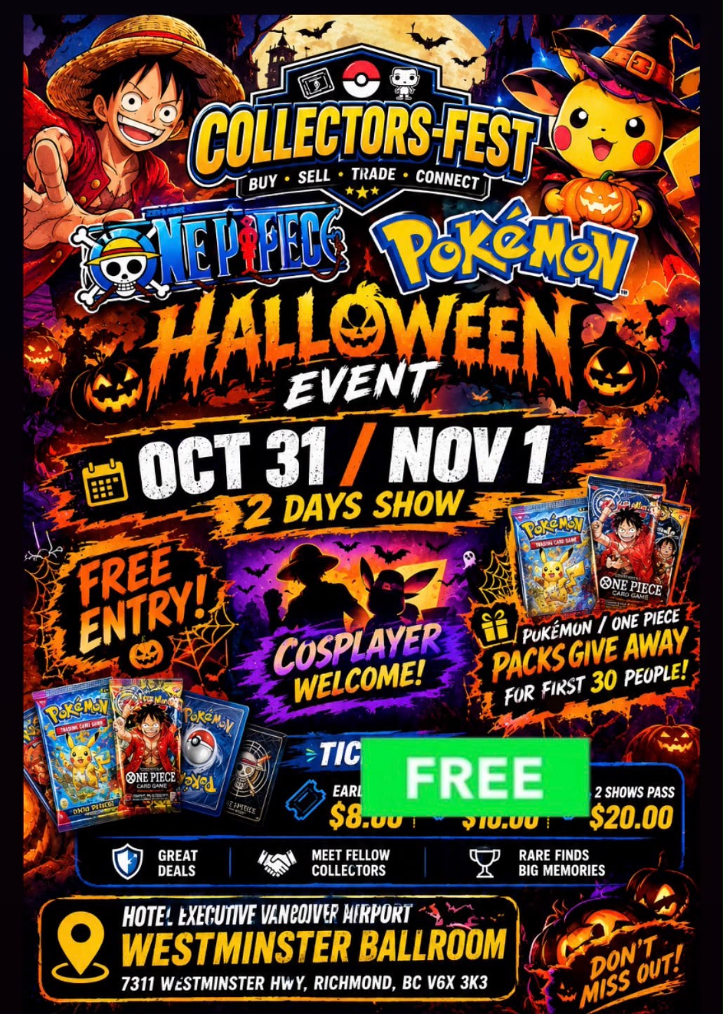 OCT31-NOV1 : Collectors_Fest @ Hotel Executive YVR