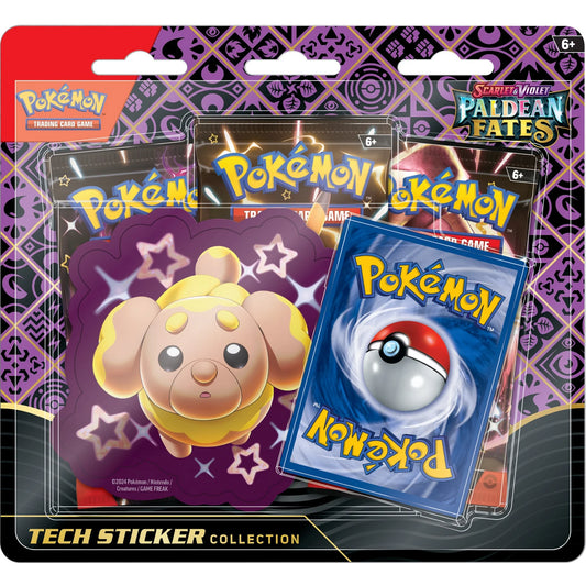 POKEMON - PALDEAN FATES - TECH STICKER COLLECTION - 3 PACK BLISTER