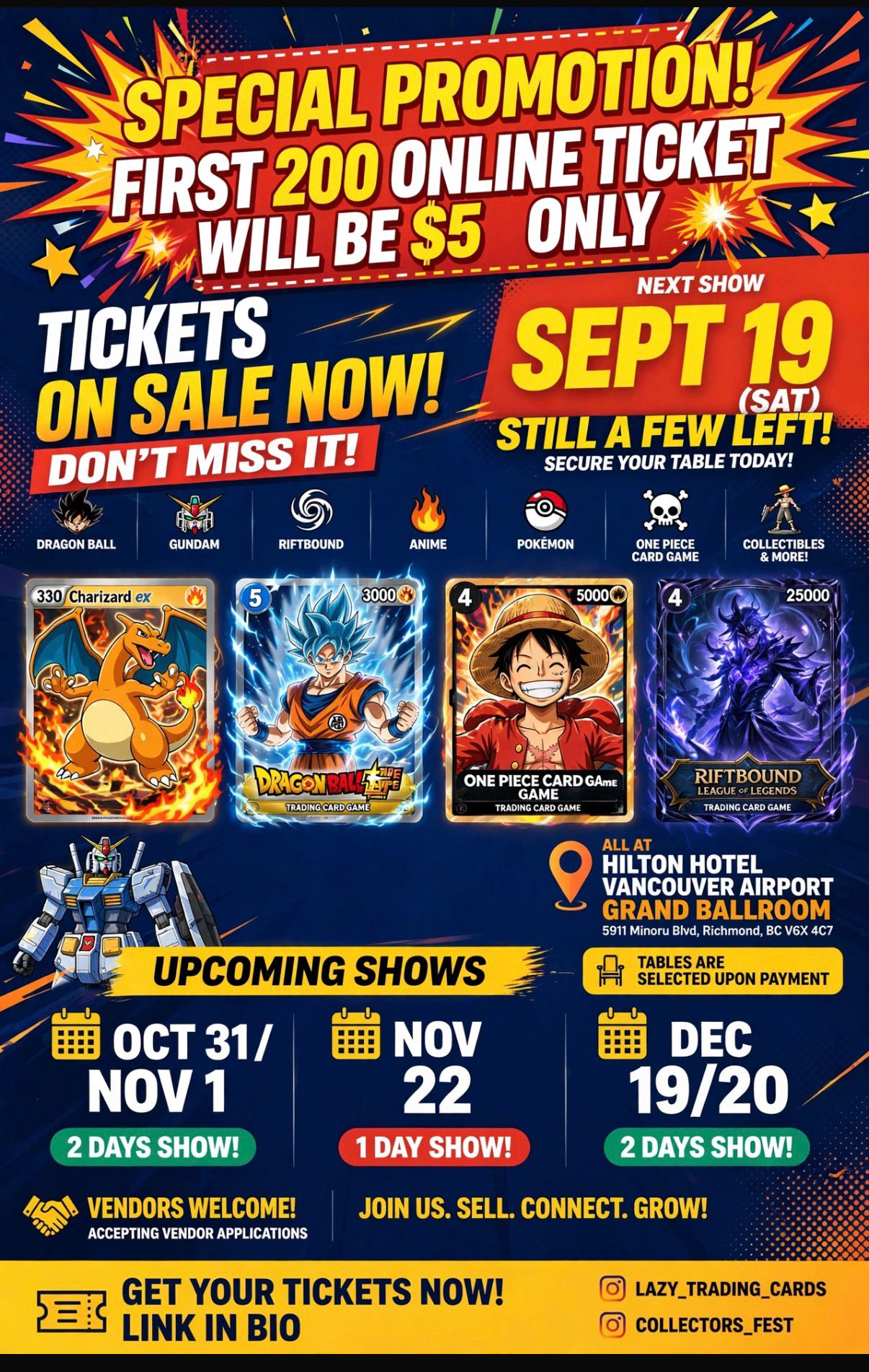 Sep 19 Collectors_Fest MEGASHOW @ Hilton Hotel Richmond