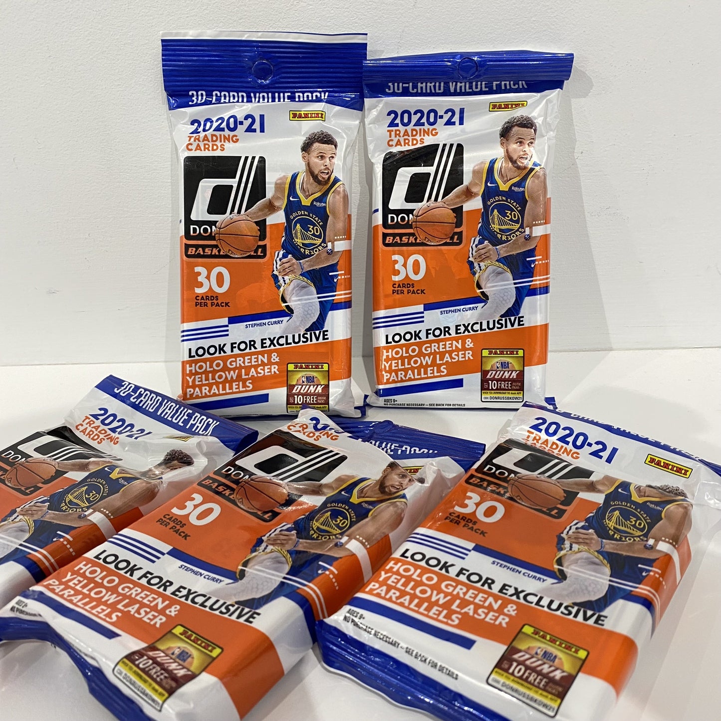 2020-21 Panini Donruss Basketball Cello Fat Pack 30 Cards