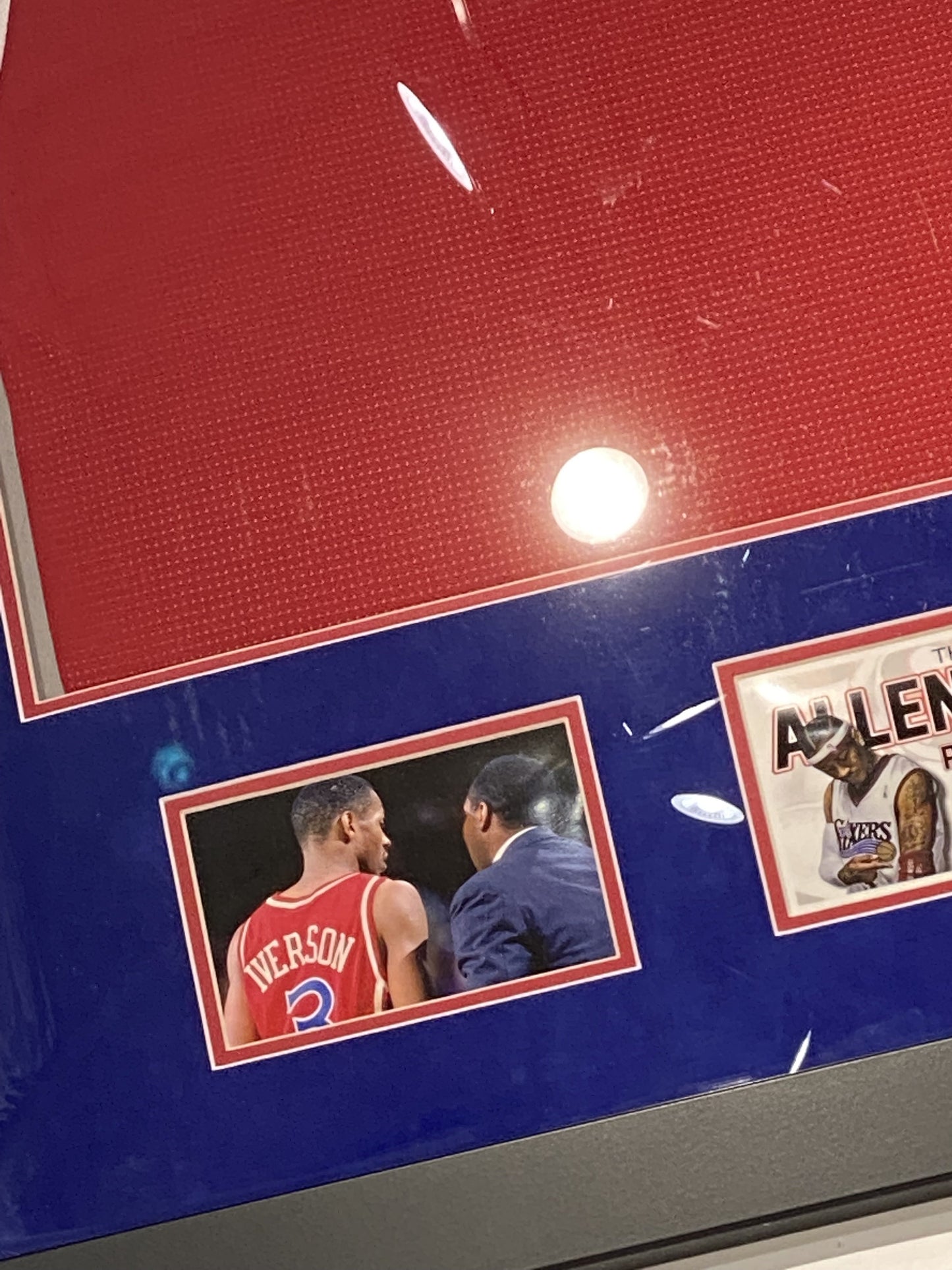 FRAMED Autographed/Signed ALLEN IVERSON 33x42 Philadelphia Sixers Red –  Lazy Trading Cards