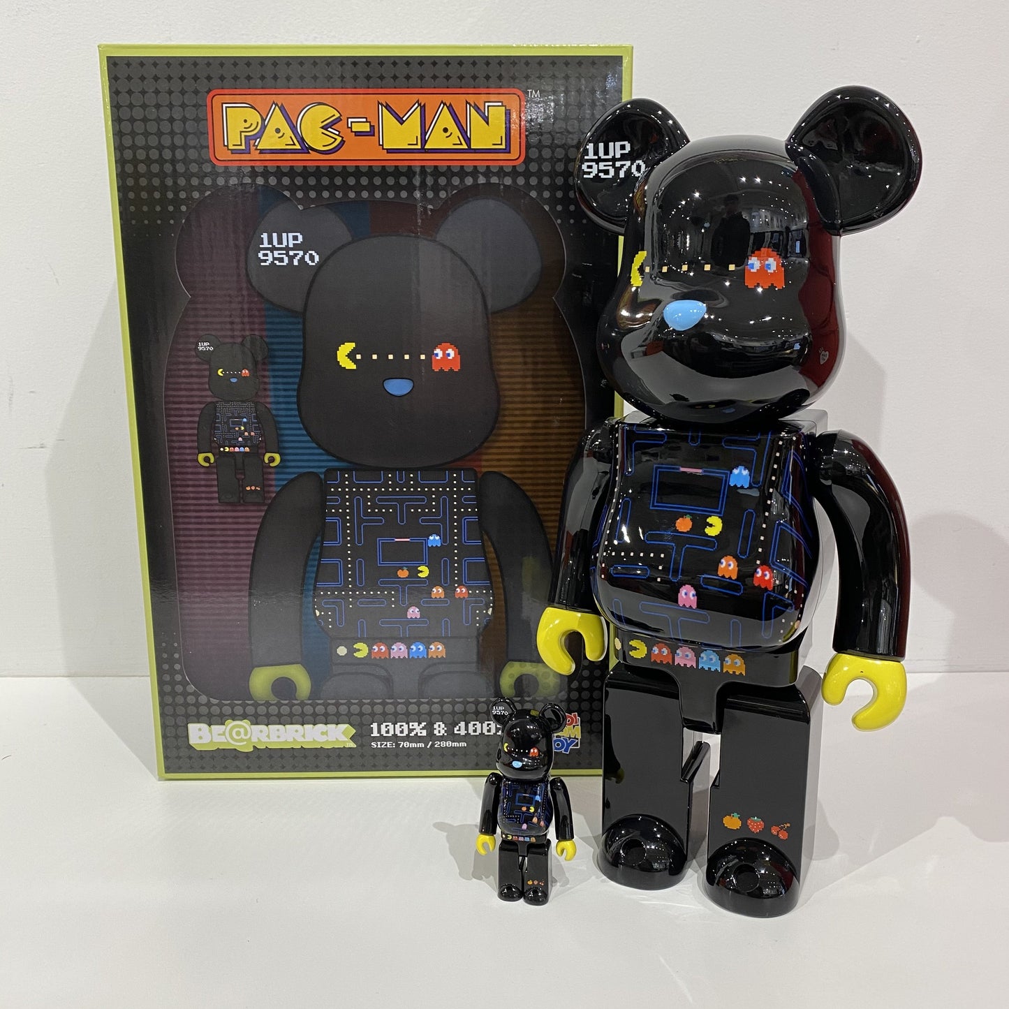 Pac-Man 100% 400% Be@rbrick Set (black)