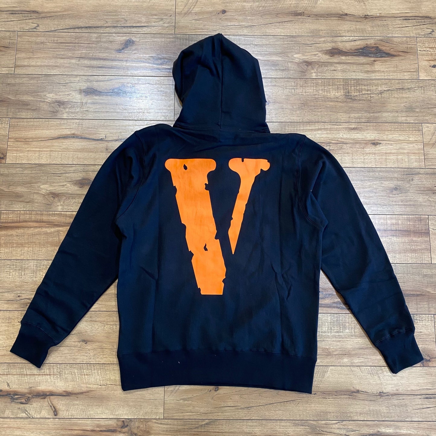 Vlone Orange Logo Hoodie (Black)