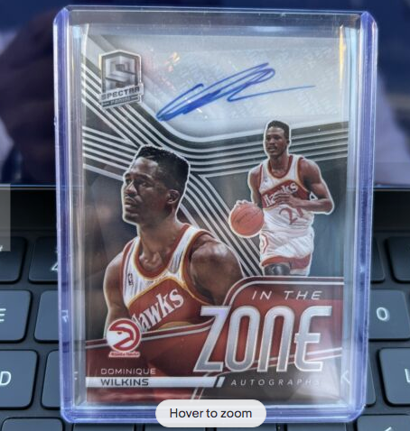 2020-21 Panini Spectra In The Zone Gold Prizm Auto Dominique Wilkins /49 ITZ-DWL (Single)